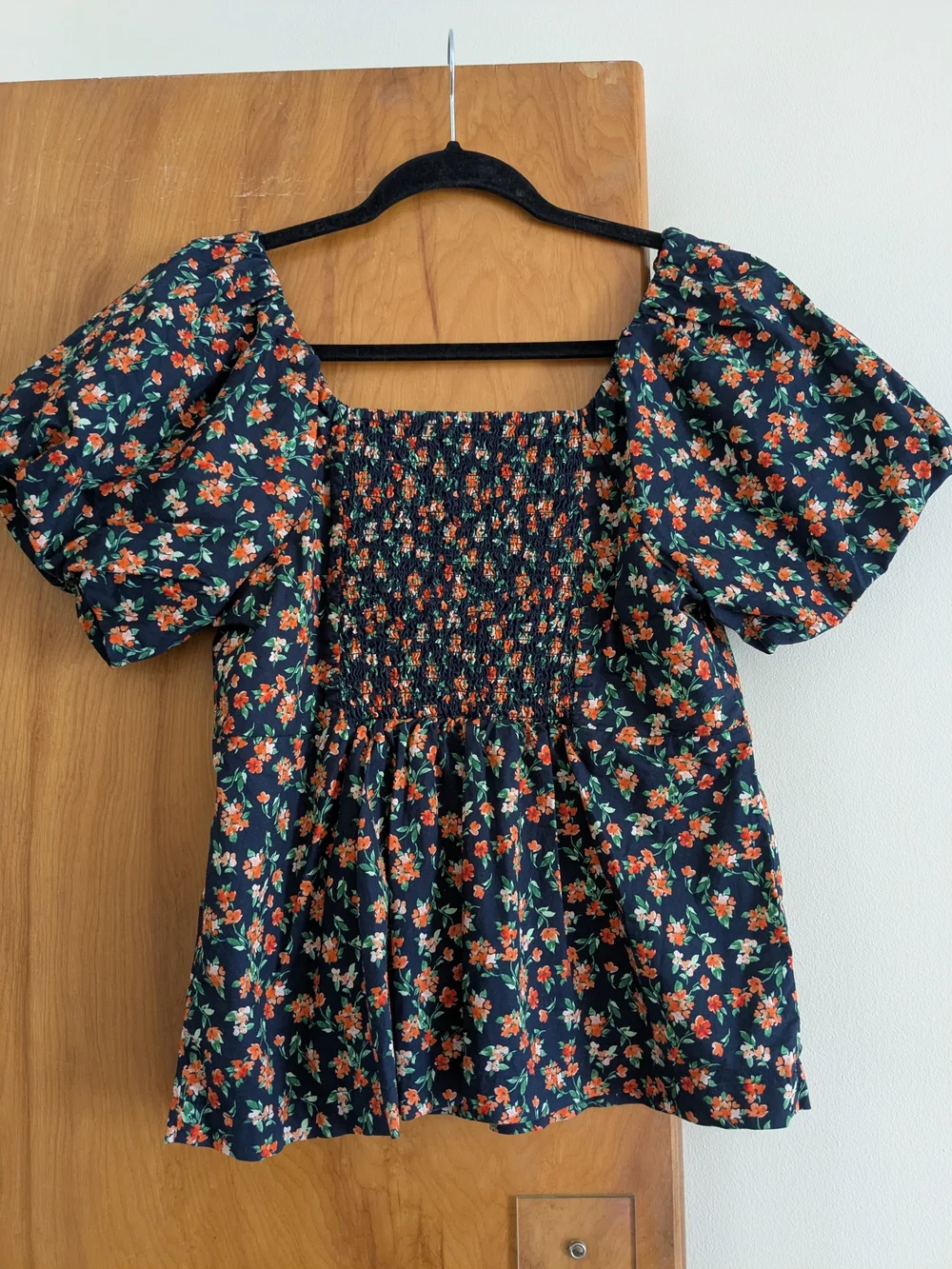 Old Navy Floral Waist-Defined V-Neck Top